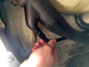 Remove the filler breather pipe