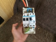 240v fuse box with cover removed
